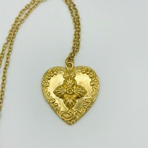 SOLD Vintage big heart necklace
